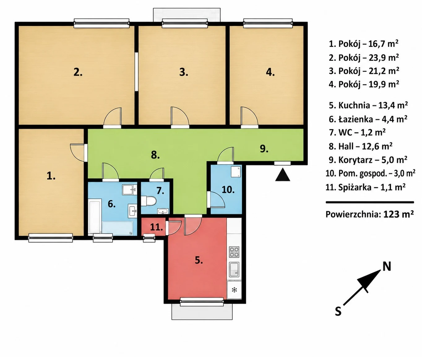 Mieszkanie do wynajęcia, 108 m² Podgórze - 1/21