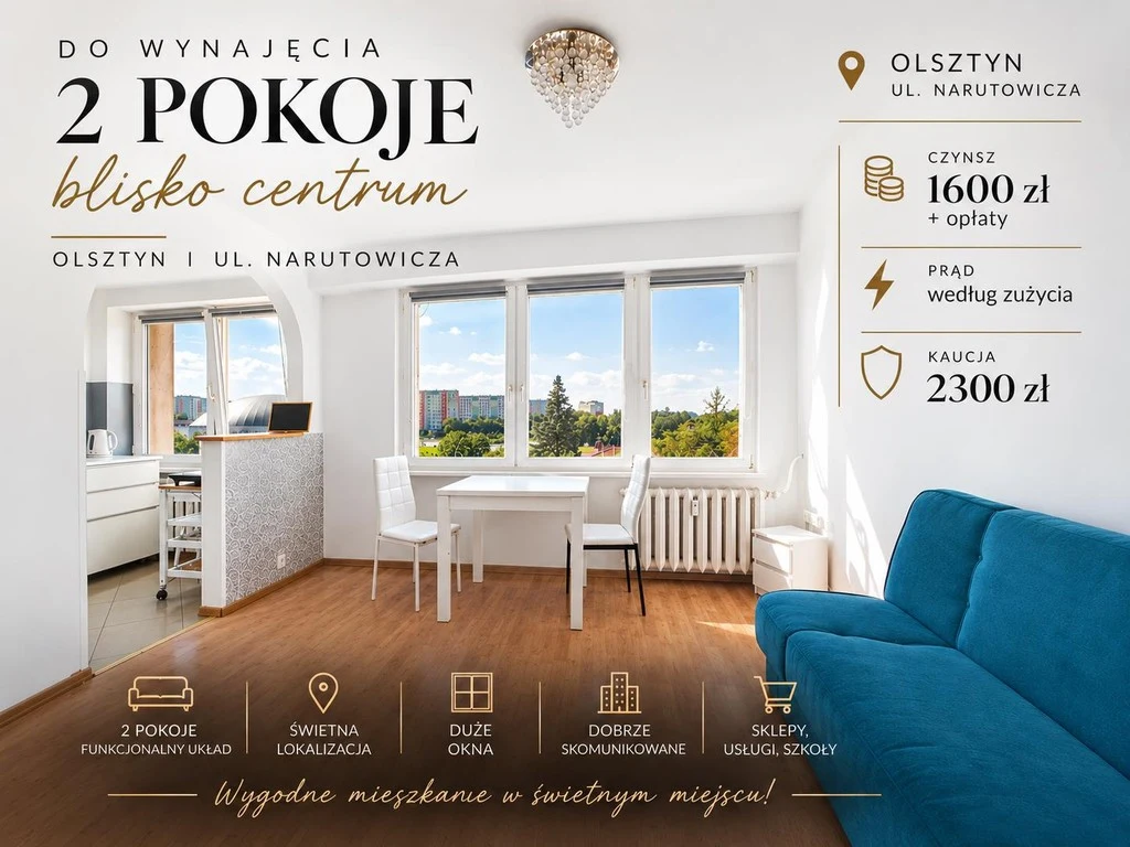 Mieszkanie na wynajem, 32 m² Kościuszki - 1/10