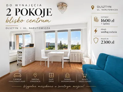 Mieszkanie na wynajem, 32 m² Kościuszki