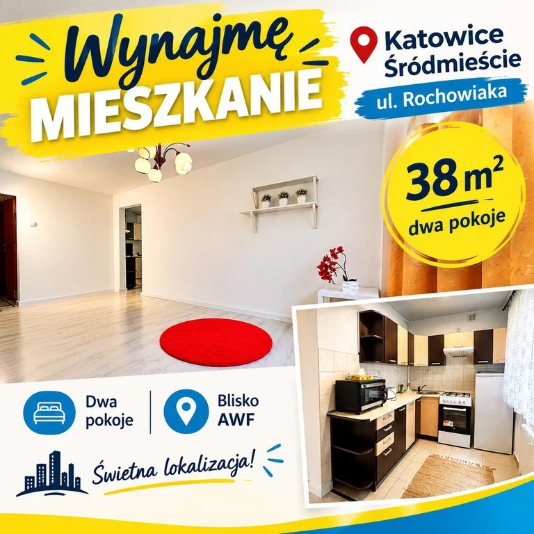Mieszkanie do wynajęcia, 38 m² Katowice - 1/17