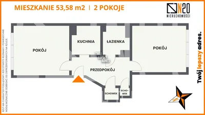 Wynajmę Mieszkanie Kraków - 53,58 m² - miniatura 3