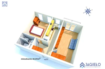 Wynajmę Mieszkanie Gdańsk - 48,69 m² - miniatura 2
