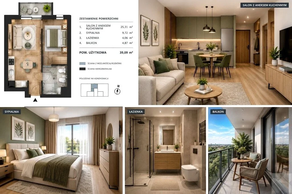 Wynajmę Mieszkanie Oświęcim - 33 m² - 1/5