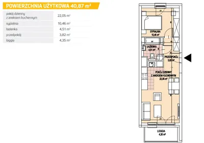 Wynajmę Mieszkanie Kraków - 40,87 m² - miniatura 3