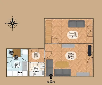 Wynajmę Mieszkanie Kraków - 56 m² - miniatura 2
