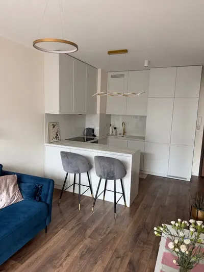 Nowoczesne mieszkanie 34 m² z prywatnym ogródkiem i tarasem | Klimatyzacja | Wysoki standard Praga Południe - miniatura 3