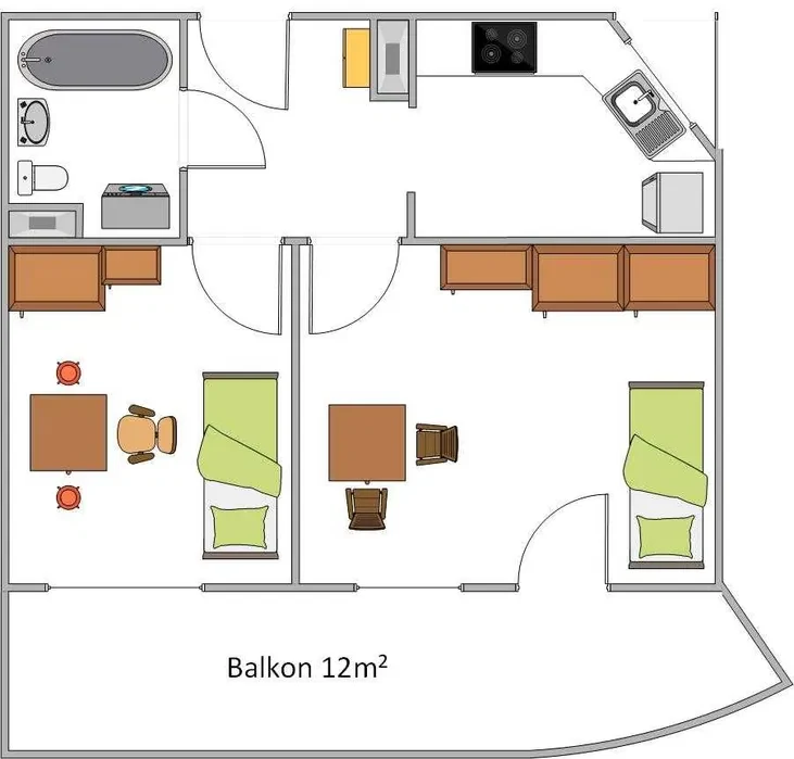 ul. Bociana, 2 – pokojowe (14 m2 i), Prądnik Biały - 1/8