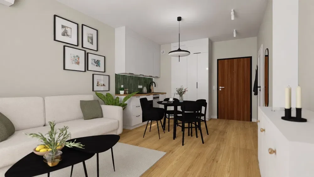 Eleganckie mieszkanie 2-pokojowe z klimatyzacją i balkonem — ul. Jagiellońska/Kotsisa - 1/5