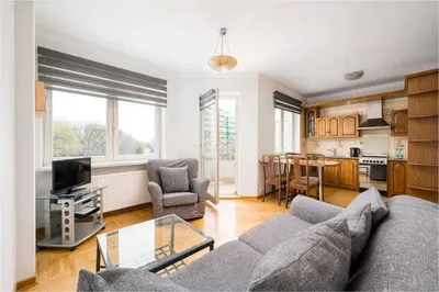 Kabaty. Apartament umeblowany o pow. 37,5 m2 (salon z aneksem kuchennym, sypialnia, przedpokój, łazienka, balkon)