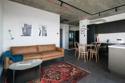 Mieszkanie 46m2, Kraków, Dębniki, ul. Barska 69, Onebedroom, Salon z kuchnią + Garderoba