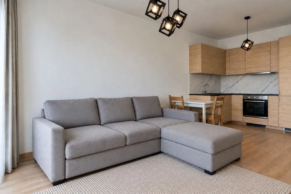 2 pokoje z garażem w cenie, balkon, pełne wyposażenie i dobry standard. Nowy blok - 1/8