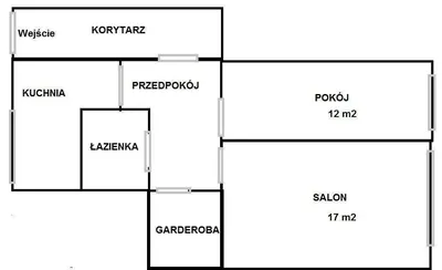 50,5 m2, 2 samodzielne pokoje + kuchnia - miniatura 2