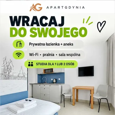 Studio dla studenta Gdynia, blisko UMG i SKM, miesiąc lub semestr - miniatura 3