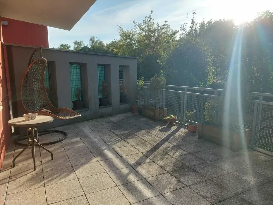 Słoneczne 2-pokojowe mieszkanie (55 m²) z ogromnym tarasem (20 m²) - Naramowice - zamknięte osiedle - 1/8