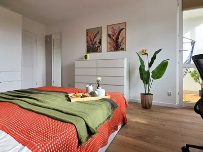 Nowy, świeżo wyremontowany POKÓJ DLA 2 OSÓB z balkonem | WYSOKI STANDARD | Saska Kępa - miniatura 3