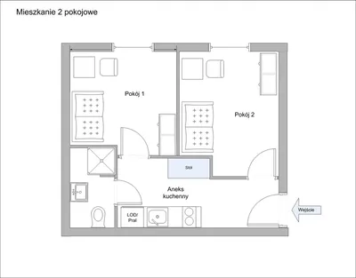 bezpośrednio, czynsz w cenie, 2 niezależne pokoje, W-wa, Praga Południe, Stoczkowska 9 - miniatura 3