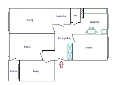Mieszkanie 65m2 4 pokoje ul. Komandorska Wrocław