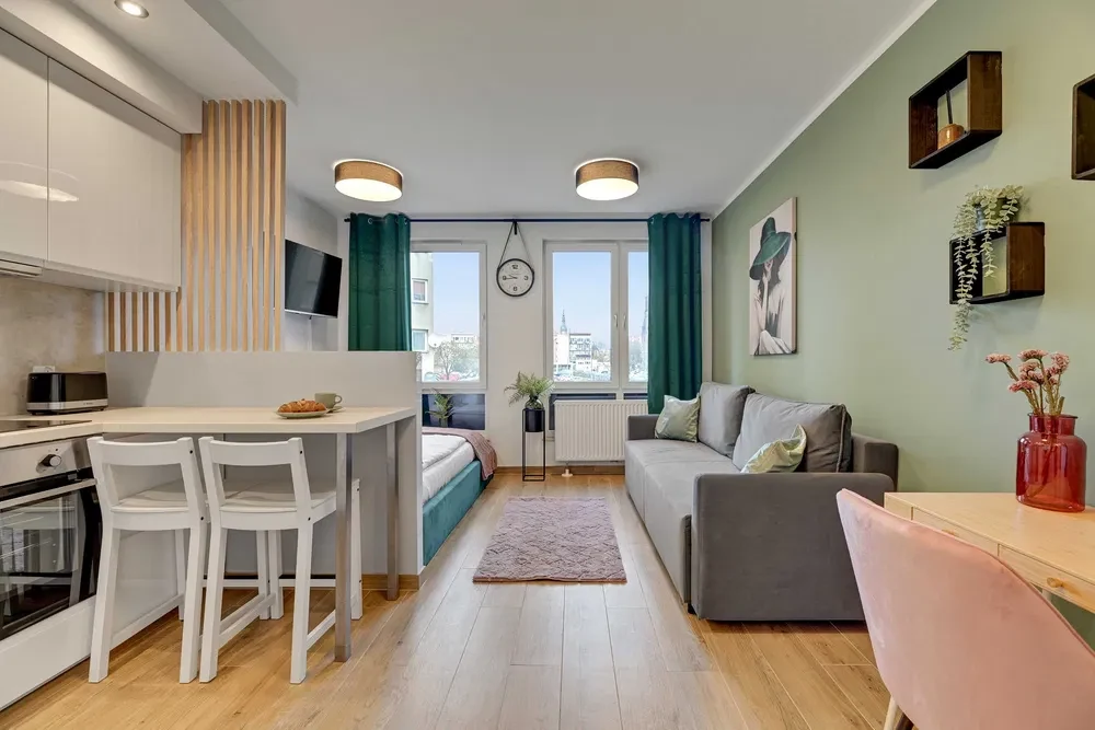 Nowoczesne Studio w pełni wyposażone w centrum z parkingiem | 29 m² | Gdańsk | Dostępne od 1 października - 1/8
