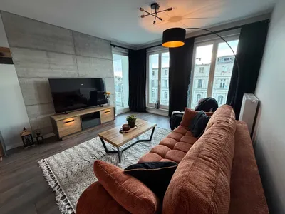 Apartament stylowy 2-pokojowy 54m² w centrum Łodzi „Biała Kamienica”, pierwszy najem, bezpośrednio.