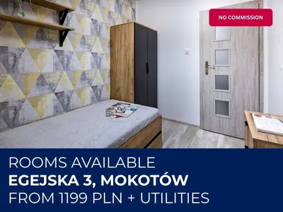 5 wolnych pokoi | Egejska 3, Mokotów | od 1199 zł | M-545