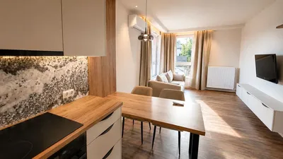 2 pokoje | 43 m2 | wysoki standard | jasny salon z aneksem kuchennym | sypialnia z wyjściem na balkon | garaż podziemny - miniatura 2
