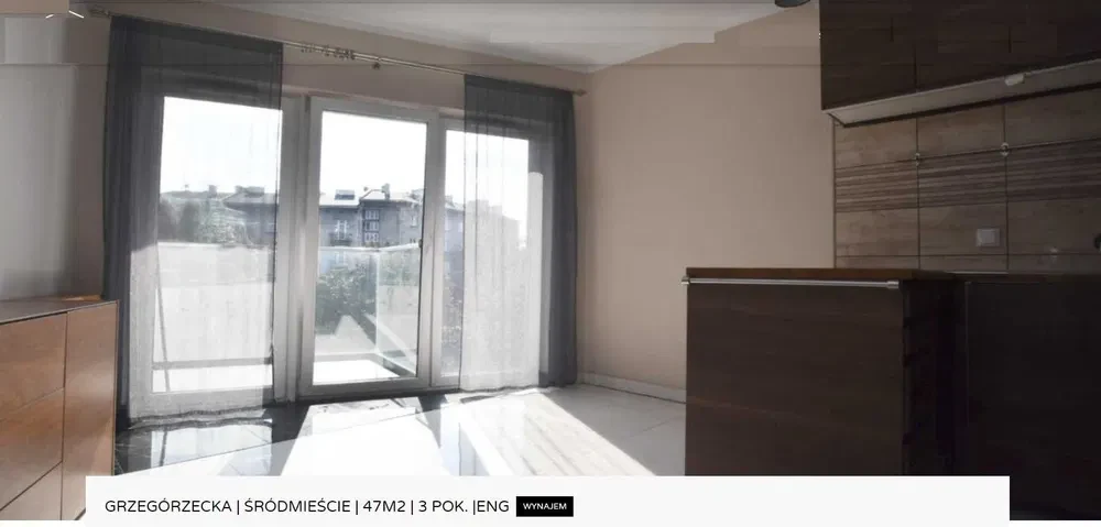 Trzypokojowe mieszkanie położone w nowoczesnym apartamentowcu przy ulicy Grzegórzeckiej w Krakowie - 1/8