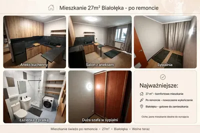 WYNAJMĘ OD LISTOPADA - Świeżo po remoncie 27m2
