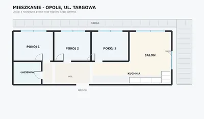 2 NOWE POKOJE DLA STUDENTEK MEDYCYNY – Opole, ul. Targowa 18, klimatyzacja, wspólny salon, duży taras - miniatura 2