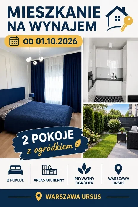 Nowoczesne i przytulne 2-pokojowe mieszkanie z prywatnym ogródkiem - 1/8