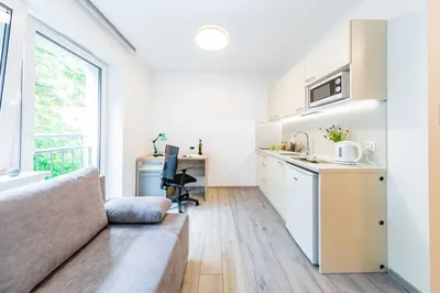 Kawalerki na wynajem , 4 minuty pieszo od ŚUM, zamykany teren, apartamenty z aneksem kuchennym i łazienką - miniatura 2