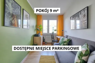 Pokój 9 m² / METRO WILANOWSKA / szybko do Łazarski UW SGH PW Westfield Galeria Mokotów / SERWIS SPRZĄTAJĄCY