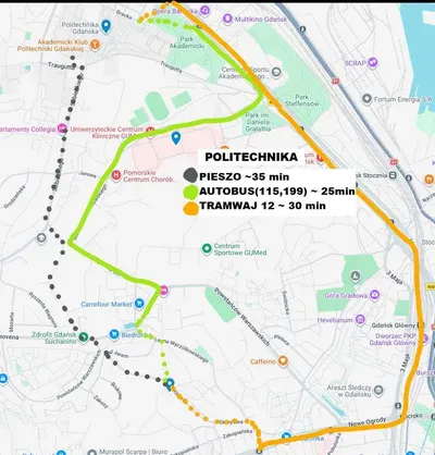 Pokój blisko Politechniki Gdańskiej i GUMEDu na wynajem. Mieszkanie studenckie. - miniatura 4