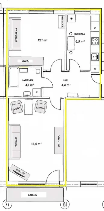 2 pokoje | 50 m² | Tarchomin | balkon | komórka lokatorska | winda | najem okazjonalny - 1/8