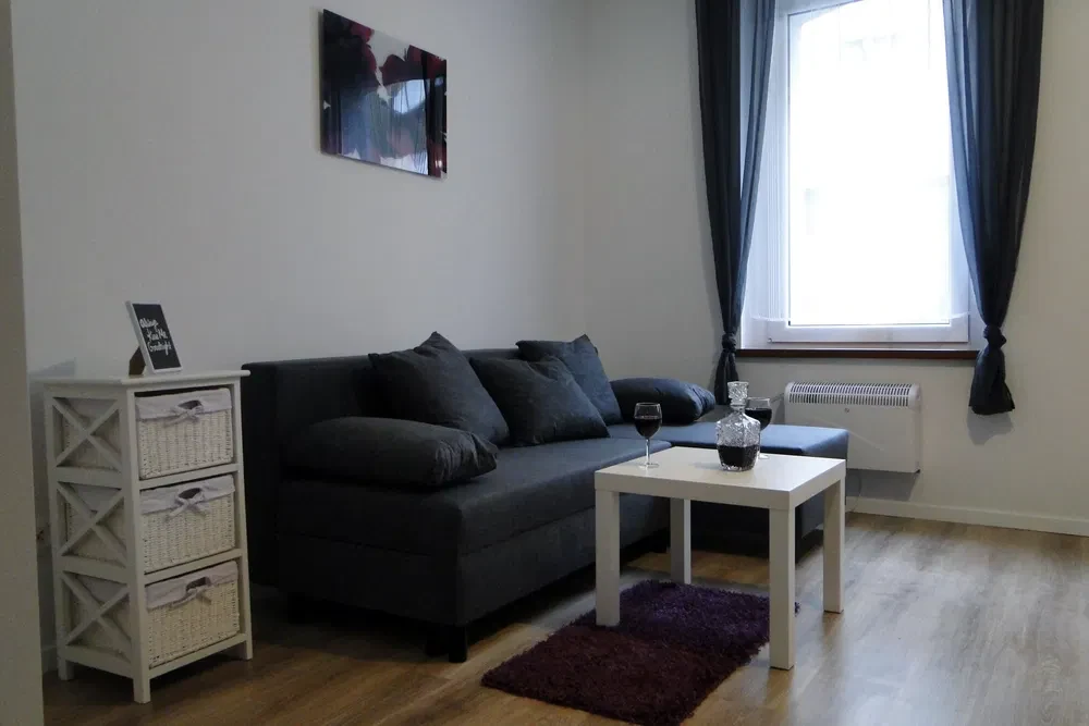 Umeblowane mieszkanie, kawalerka 29 m2, Katowice Zarębskiego, pokój + osobna kuchnia + łazienka - 1/7