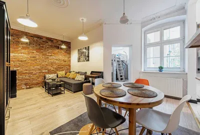 Łazarz, 43 m2, 2 pokoje, duży salon, przestrzeń biurowa, łózko na antresoli - miniatura 2