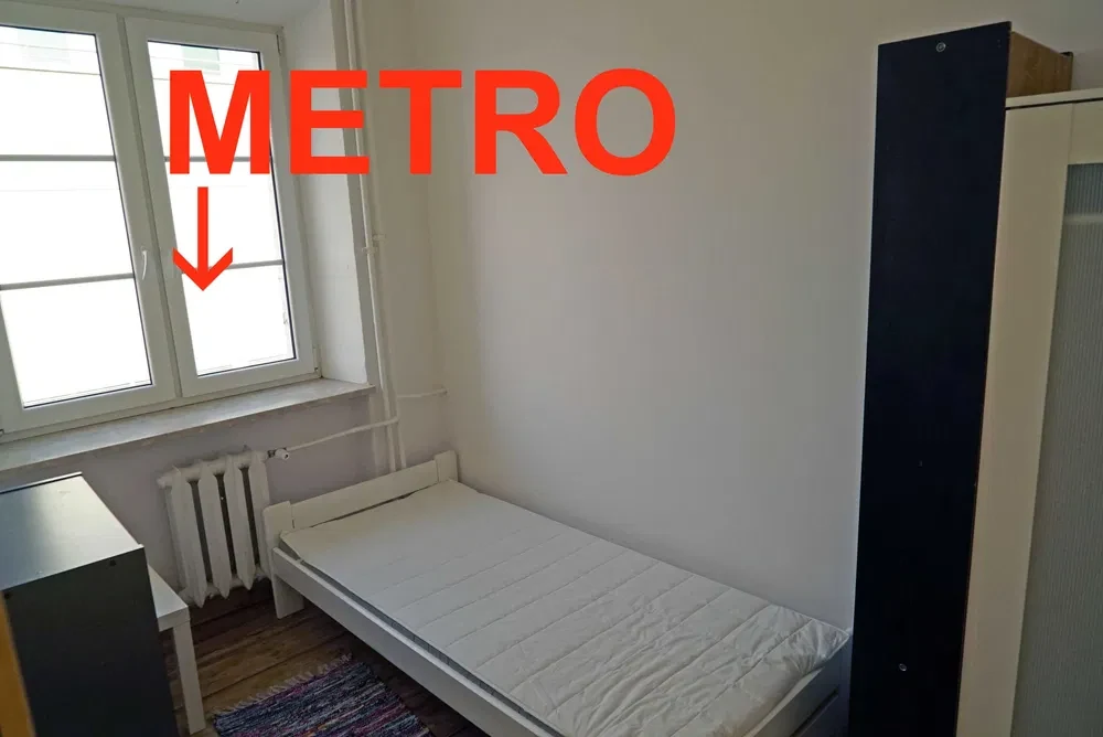1 Pokój nieprzechodni, Metro 20 metrów, Centrum 4 przystanki, ochrona 24h - 1/4