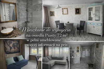 Wynajmę mieszkanie 4-pokojowe os. Piastów