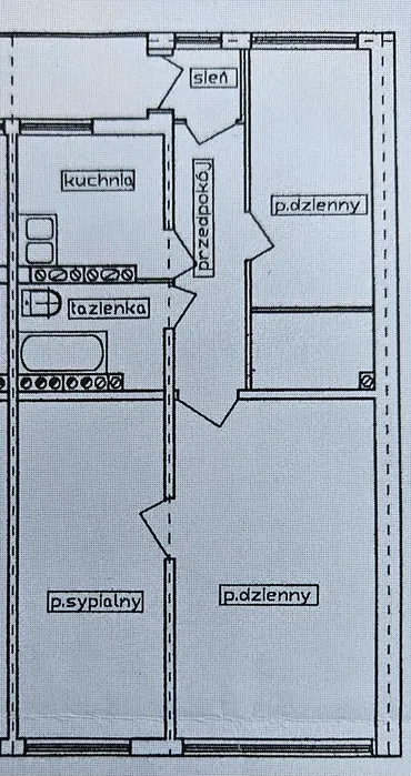 3 pokojowe mieszkanie /pokoje w centrum - 1/1