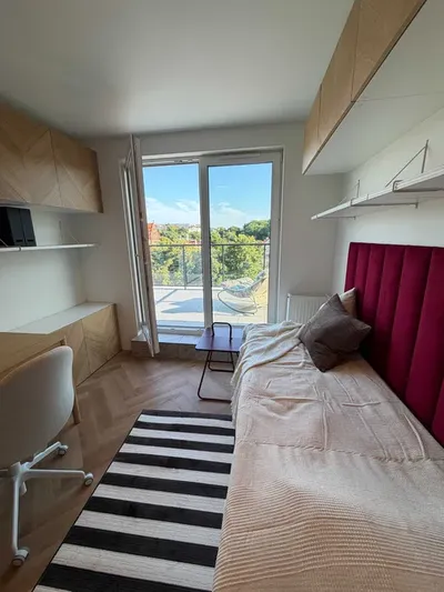 Duży pokój + taras 30 m², 5. piętro, Kartuska | student/pracujący | 2km od centrum! - miniatura 2
