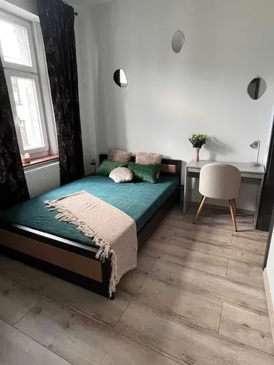 Katowice, ul. Wojewódzka, 42 m2, sypialnia, garderoba, salon z aneksem kuchennym - miniatura 3