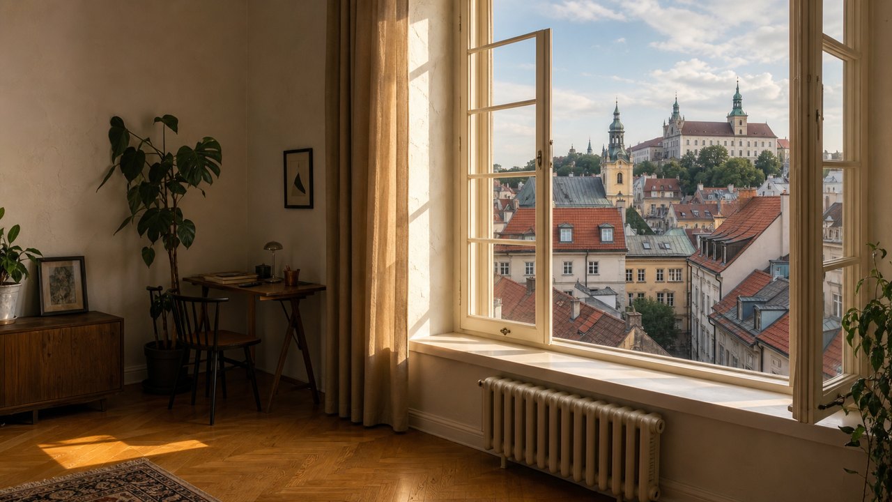 Panorama Lublina ze Starym Miastem i Zamkiem Lubelskim, ilustracja lubelskiego rynku najmu i jego sezonowości studenckiej
